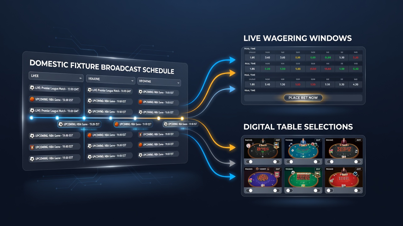 How Broadcast Schedules from Domestic Fixtures Steer Shifts Between Live Wagering Windows and Digital Table Selections